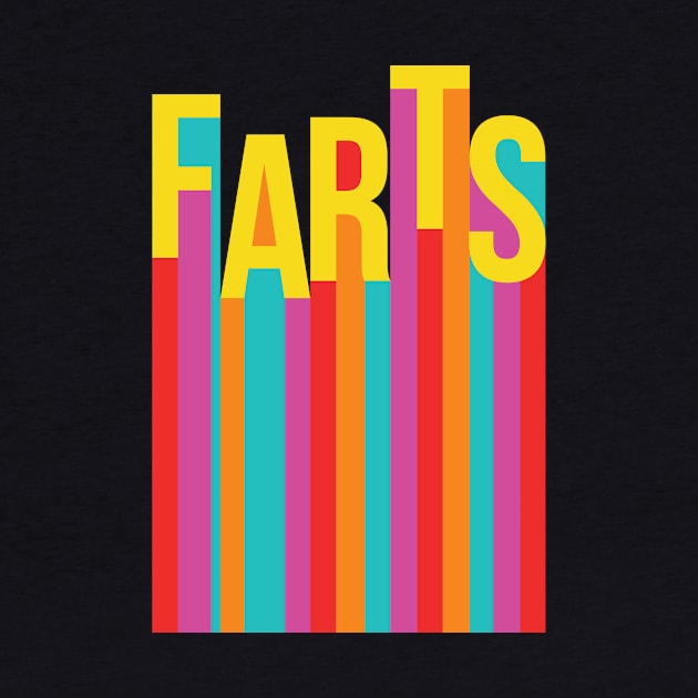 Rainbow Farts Funny Typograpy by PodDesignShop